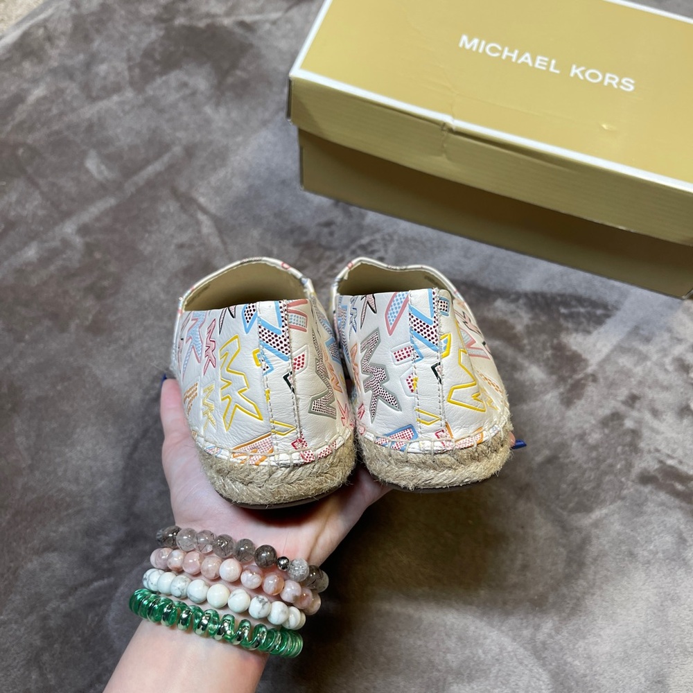 Michael Michael Kors Kendrick Slip On Casual Shoe, Colorful and Beigh Combo - Picture 5 of 9